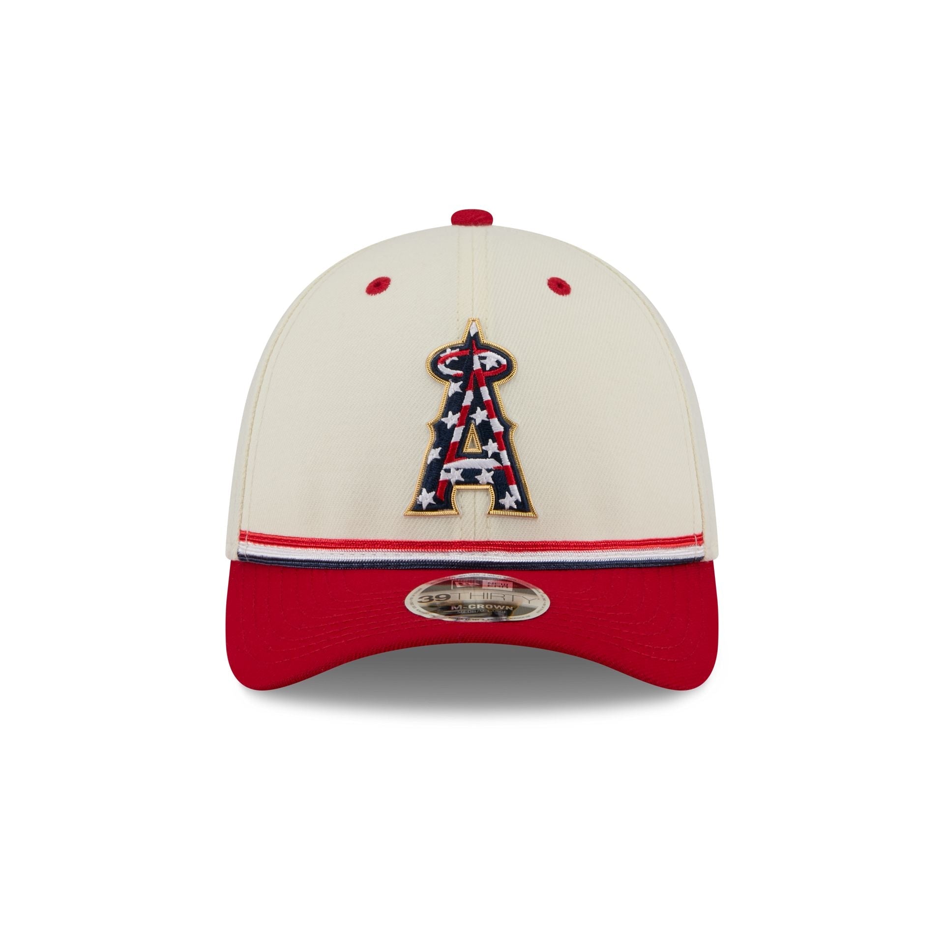 Los Angeles Angels Independence Day 2026 39THIRTY M-Crown Stretch Fit Hat