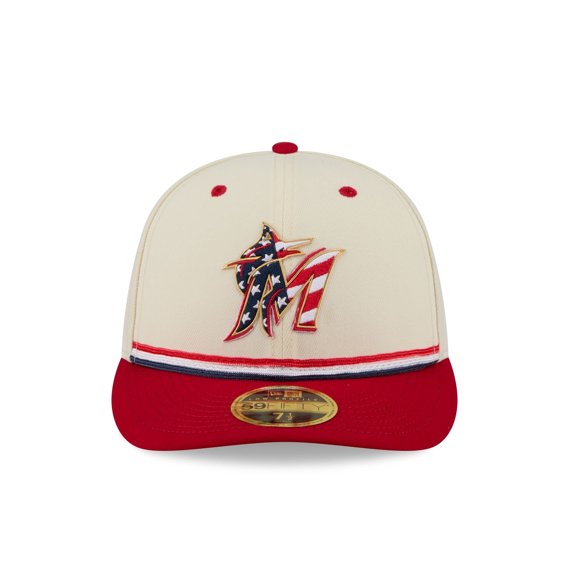 Miami Marlins Independence Day 2026 Low Profile 59FIFTY Fitted Hat