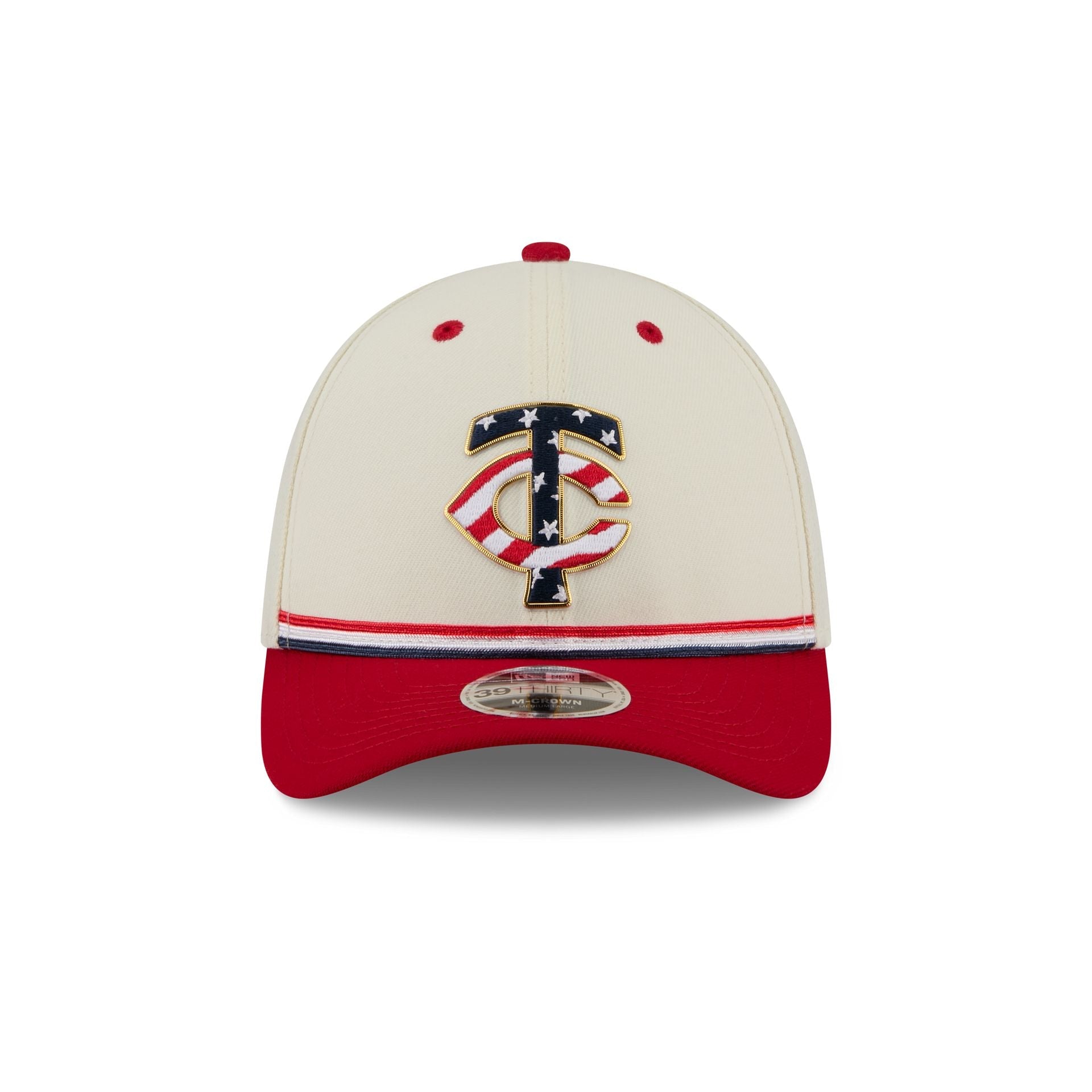 Minnesota Twins Independence Day 2026 39THIRTY M-Crown Stretch Fit Hat