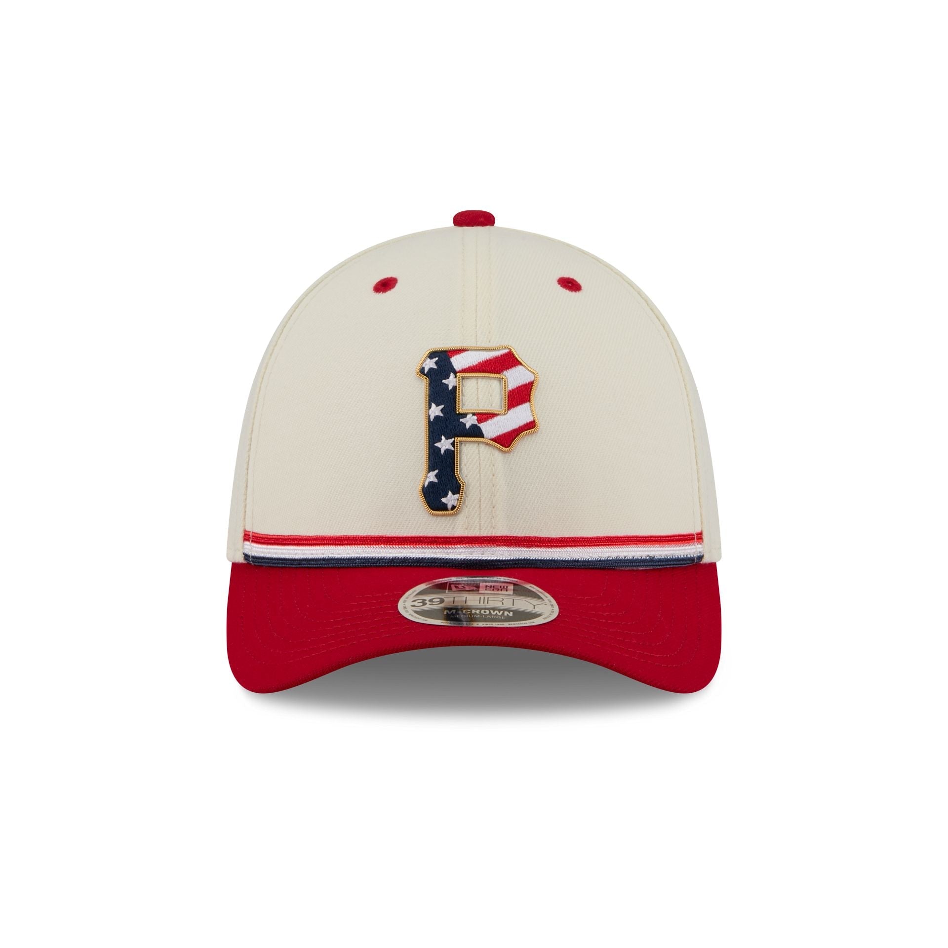 Pittsburgh Pirates Independence Day 2026 39THIRTY M-Crown Stretch Fit Hat