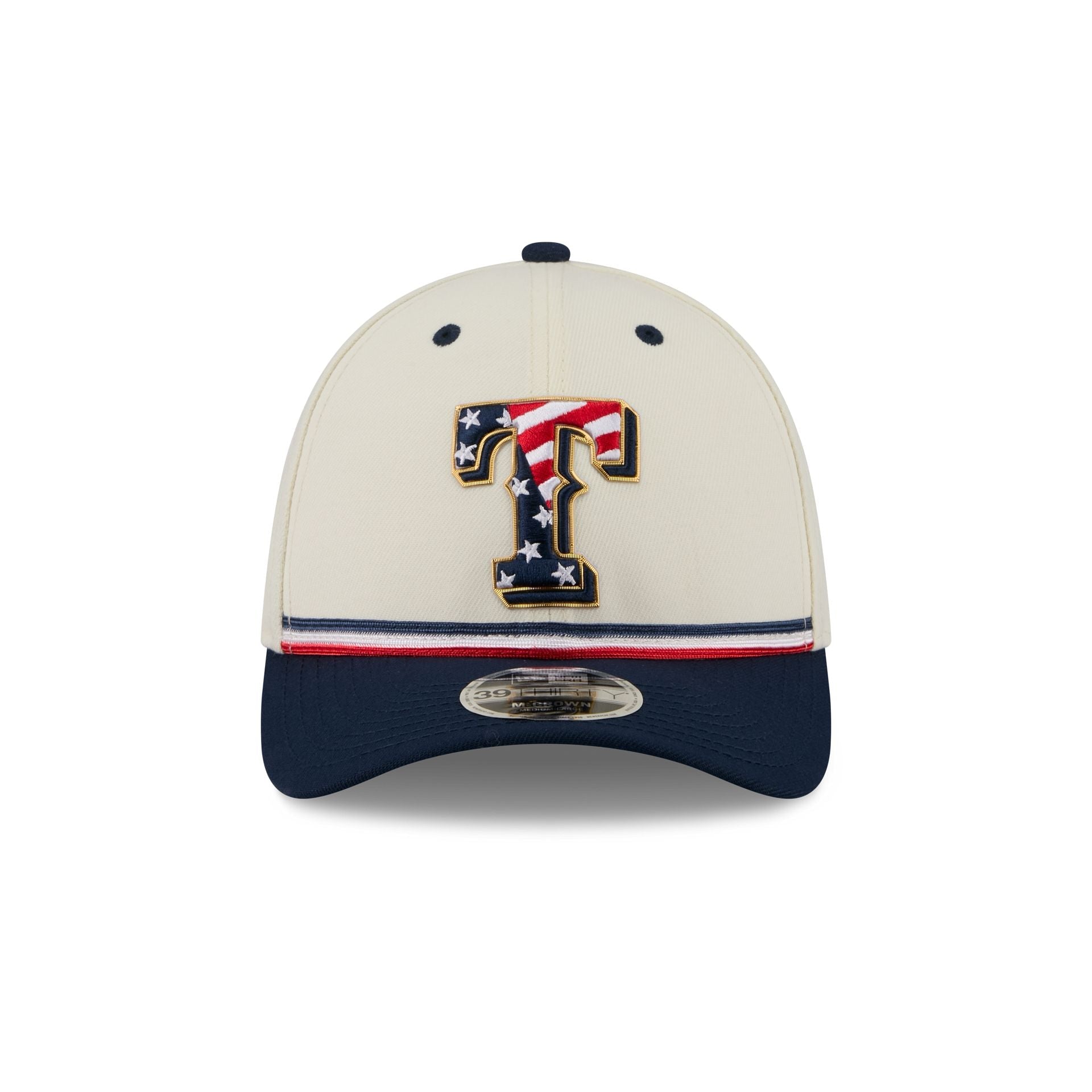Texas Rangers Independence Day 2026 39THIRTY M-Crown Stretch Fit Hat