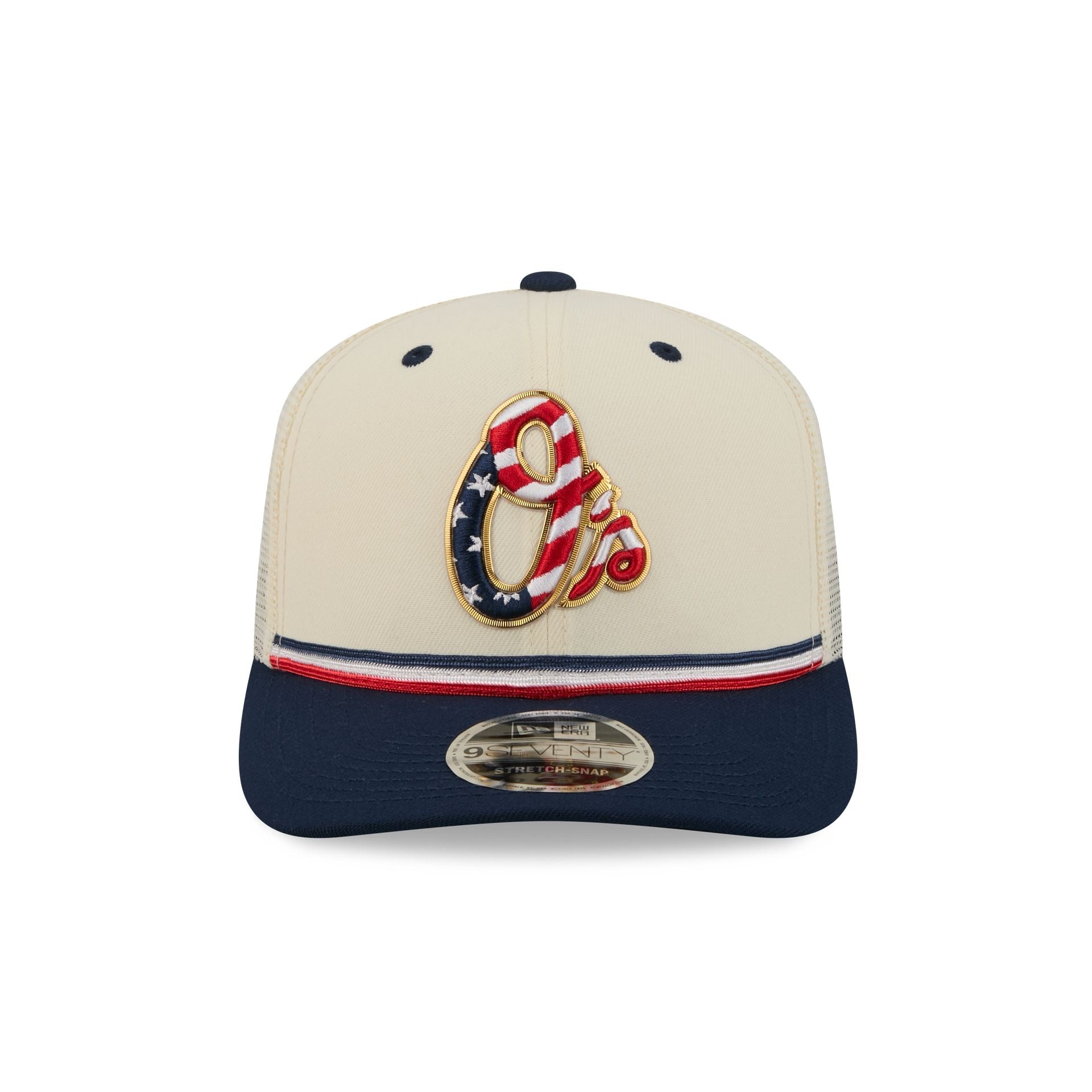 Baltimore Orioles Independence Day 2026 9SEVENTY Trucker Hat