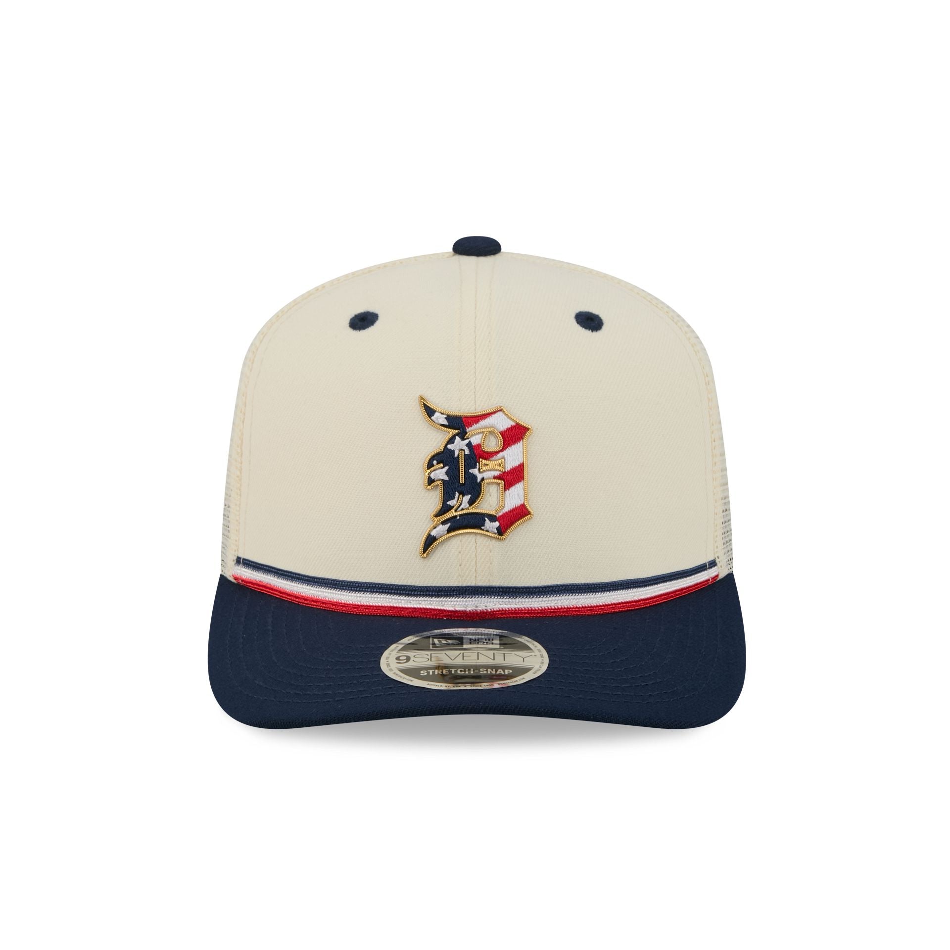 Detroit Tigers Independence Day 2026 9SEVENTY Trucker Hat